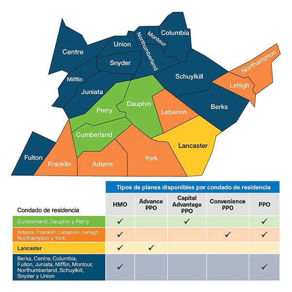 Mapa del área de clasificación de la red